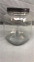 Glass Storage Canister Jar W/ Screw On Lid