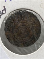 BRAZIL 1869 COIN  VF  PETRUS II