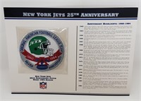 NFL New York Jets 25th Anniversary Patch Official