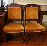 Pair Eastlake Parlor Chairs