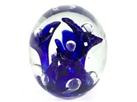St. Clair Floral Art Glass Paperweight