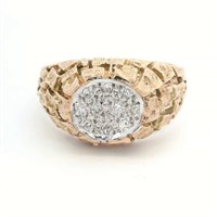 9ct Y/G Diamond ring