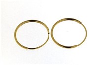 14kt Gold 12.00 mm Invisible Hoop Earrings