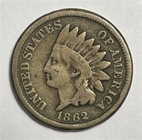 1862 Indian Head Cent Good G