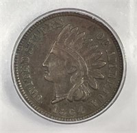 1864 Indian Head Cent Bronze ICG AU53