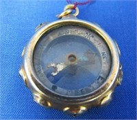14K GOLD COMPASS WATCH FOB CHARM