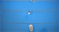 Stella & Dot 925 Sterling "Friend" Tag necklace+