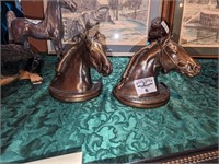 Horse head book ends