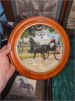 Hackney horse collector plate and frame