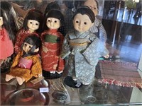 Japanese 3 generations of Family Dolls