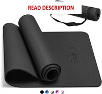 CAMBIVO Yoga Mat  72*24*0.24 inch  Black