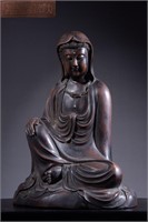 Chinese Bronze Guanyin Statue,Mark