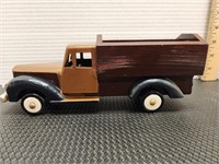 Handmade wooden antique truck.9.5in long