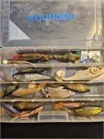 CASE OF VARIOUS FISHING LURES