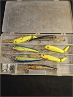 CASE OF VARIOUS FISHING LURES