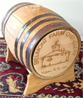 Belmont Farm Distillery Wine Barrel with Stand