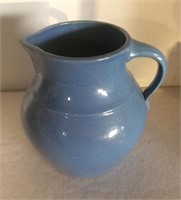 Vintage Blue Stoneware Pitcher