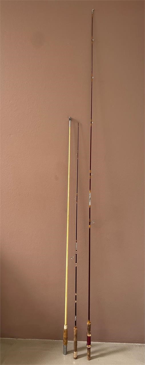 3 Poles for Fishing - Vintage Fiberglass