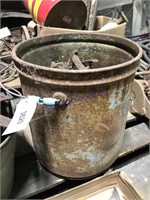 BUCKET W/ OLD HORSESHOES