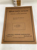 Vintage Link-Belt Speeder Parts Catalog, 11” x 8