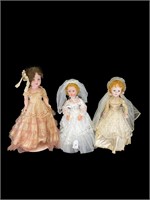 3- Vintage American Character Dolls