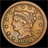 1846 Braided Hair Large Cent LIGHTLY CIRCULATED