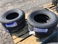 (4) New ST225/75R15 Radial Trailer Tires