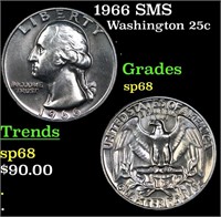 1966 SMS Washington Quarter 25c Grades sp68