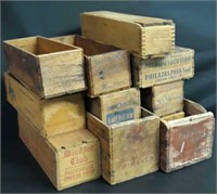 (11) Old Wooden Cheese Boxes