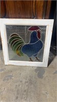 Rooster Stained Window