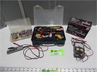 Voltage tester, battery charger, wiring nuts and f