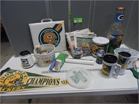 Many Green Bay Packer items,