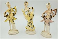 Set of 3 Victorian Figures One has a repair 8"