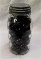Qt. Jar of Master Marble Green Aventurine Shooters