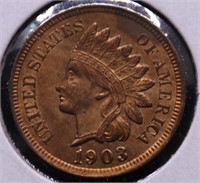 1903 CHOICE BU RED INDIAN HEAD CENT