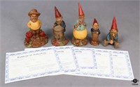 Thomas F. Clark Gnome Figurine w/COA / 5 pc