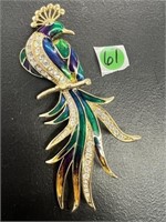 6" Multi Colored Parrot Costume Brooch