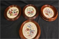 LOT OF FOUR VICTORIAN OVAL ARTWORKS