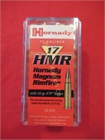 Ammo: Hornady 17 HMR 20 Gr. XTP 50 Rounds