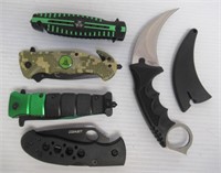 (5) Assorted folding knives.