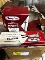 Dayton Pop Riveter with Large Box of Rivets