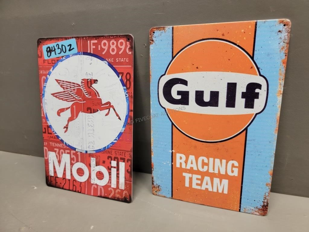 2-- Tin Oil Signs