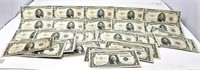(25) $1 Silver Cert.; (50) $5 U.S. Notes