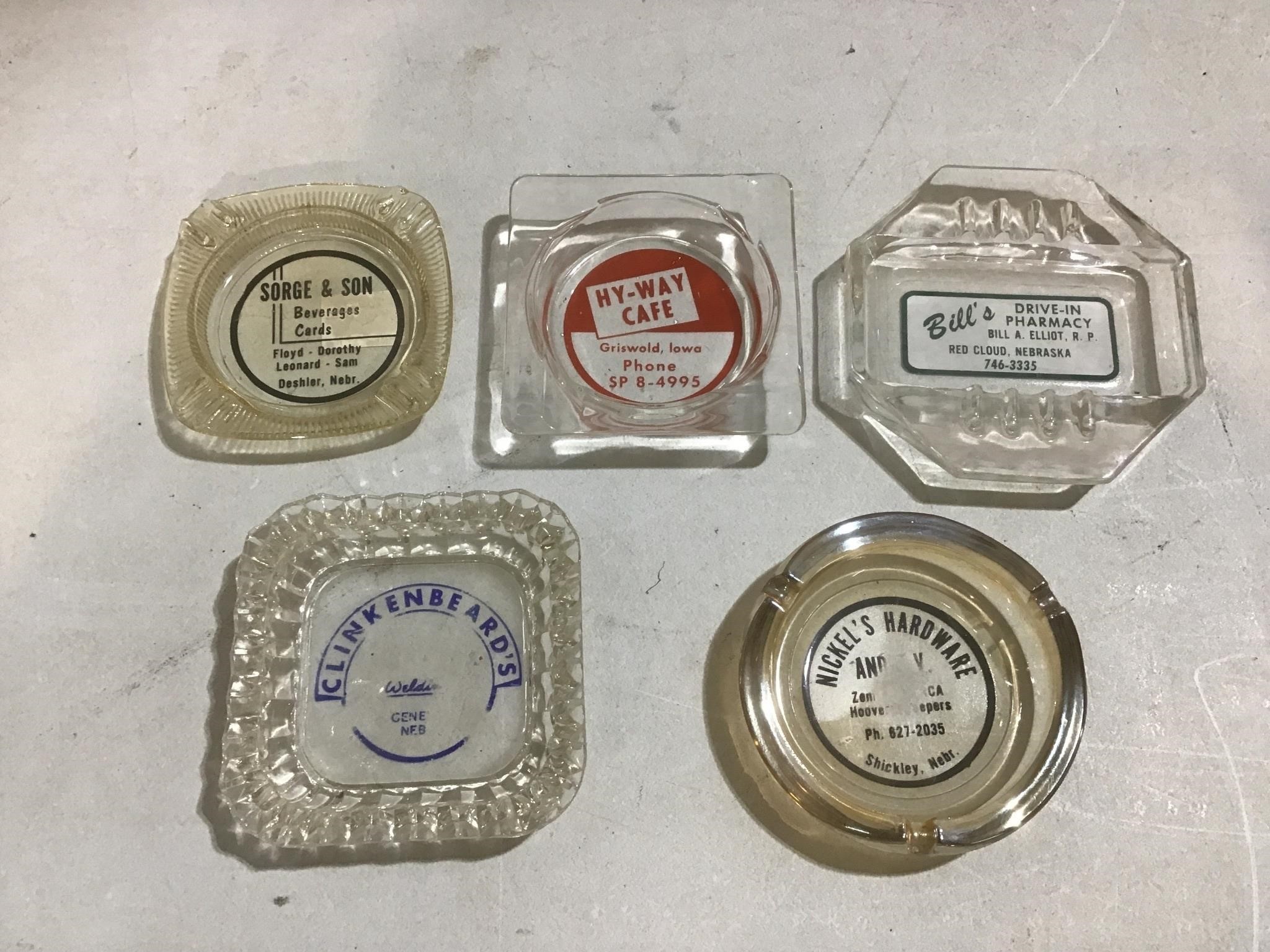 NE & IA advertisement ashtrays***