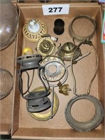 LOT ASSORTED OIL LAMP PARTS