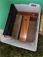 LOT SEVERAL BIBLES- 2 IN WOODEN CASES