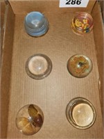 LOT 6 FLAT BOTTOM PAPERWEIGHTS