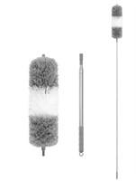 2.5m Retractable Pole Duster, White&Gray