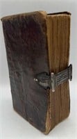 1819 LATCHED LEATHER BOUND BIBLE-HOLLAND