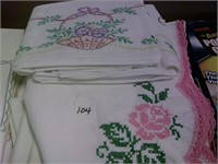 Stack of Table Doilies and pillow slips